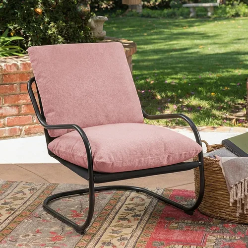 Miniatura 12 de Peace nest Silla decorativa moderna, sillón tapizado suave con marco de metal resistente, cómoda silla de descanso para sala de estar, dormitorio