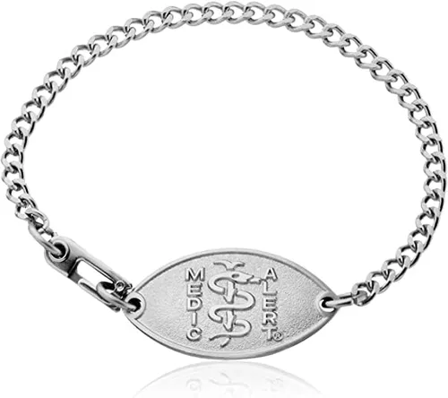 MEDICALERT Pulseras de alerta médica para mujeres y hombres, pulseras de identificación médica para mujeres Pulsera de grabado personalizada para