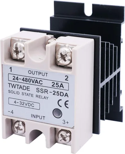 Miniatura 8 de TWTADE Relé de estado sólido SSR-40 DA 40A DC 3-32V a CA 24-480V + disipador de calor