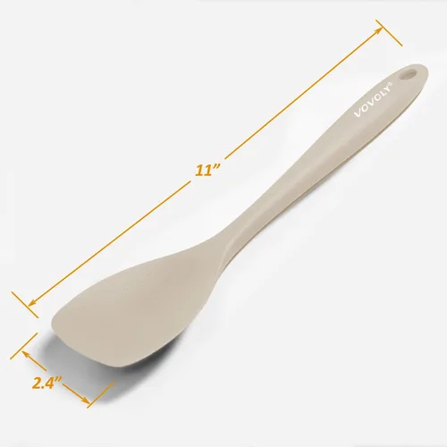 Miniatura 5 de Juego de espátulas de silicona mejoradas, VOVOLY espátula de goma resistente al calor, raspadores flexibles sin costuras antiadherentes para Caqui