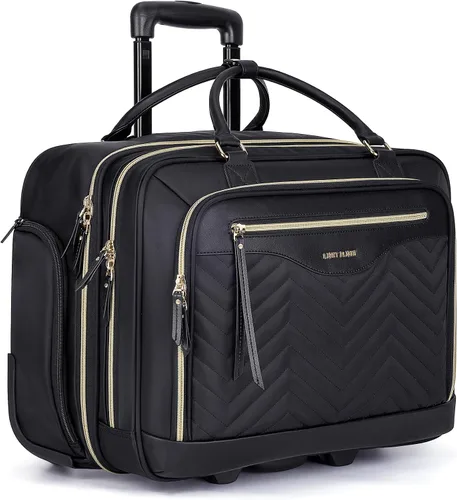 Miniatura 8 de LIGHT FLIGHT Rolling Laptop Bag Rolling Briefcase for Women Computer Bag with Wheels Case for Carry on Travel Work Business