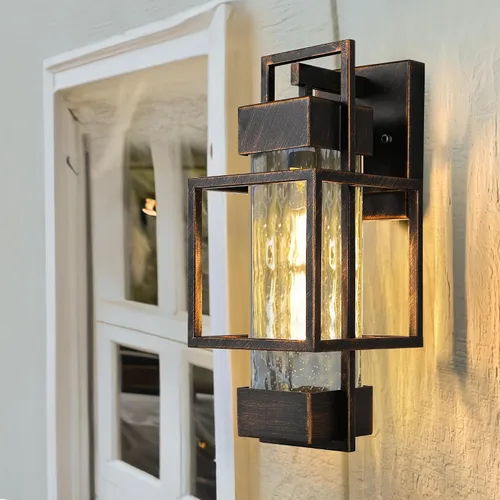 Miniatura 2 de PARTPHONER Luminarias Modernas para Exteriores Iluminación Exterior de Anochecer a Amanecer Paquete de 2, Aplique de Pared Exterior de 15 pulgadas