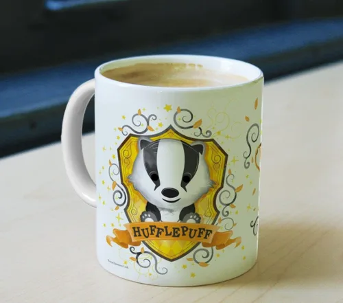 Miniatura 2 de Trend Setters Harry Potter - Hufflepuff - Acuarela Hogwarts Chibi - Taza geek linda - para café, té, cacao o regalo WMUG815