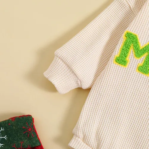 Miniatura 6 de Traje de Navidad para bebé recién nacido, con cuello redondo, manga larga, con burbujas, de gran