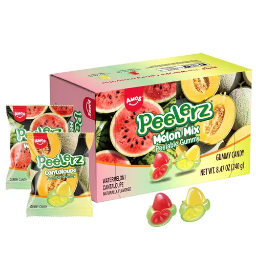 Miniatura 29 de AMOS Peelerz - Paquete variado de 4 gomitas pelables, 3.00 oz cada uno (total de 4.94 oz), mango, uva, plátano, melocotón, gomitas suaves de frutas