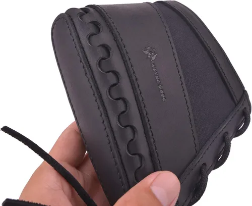 Miniatura 8 de Tas Trost Almohadilla reductora de retroceso de lona de cuero para rifles, escopetas, almohadilla antideslizante de culata Negro