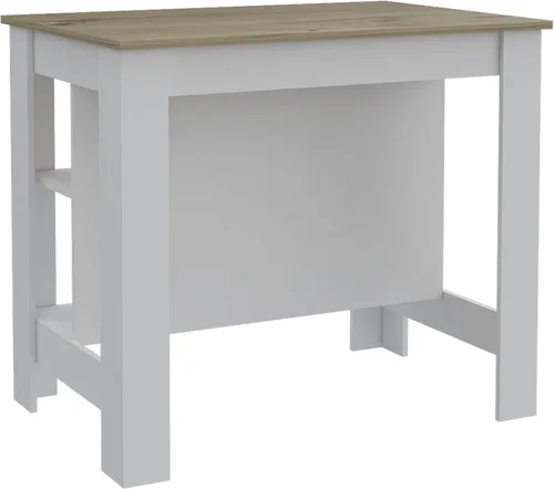 Miniatura 11 de Tuhome Furniture Cala - Islas de cocina de madera de ingeniería moderna con mesa grande y 3 estantes de almacenamiento, fácil montaje, en acabado