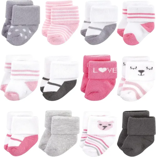 Miniatura 10 de Hudson Baby - Calcetines de algodón para bebés recién nacidos y Terry para niñas bebés