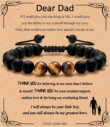 Miniatura 8 de Pulsera de regalos para hombres para papá hijo mi hombre novio marido hermano nieto abuelo papá bonus sobrino tío cumpleaños día del padre