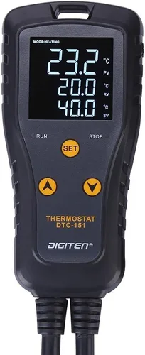 Miniatura 2 de DIGITEN DTC151 Termostato enchufable de controlador de temperatura 110V 15A, controlador digital de temperatura de salida para esterilla térmica