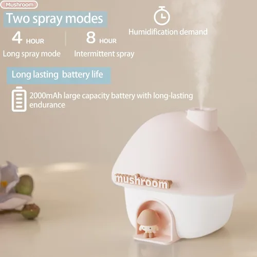 Miniatura 5 de Humidificadores ultrasónicos para dormitorio y oficina, humidificador de niebla fría con luz de atardecer, humidificador para bebé con luz nocturna