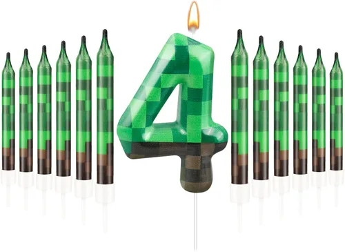 Miniatura 61 de 13 piezas de velas temáticas de coches de carreras para cumpleaños en negro y blanco con número de carrera 1 a cuadros, velas para tarta de coche
