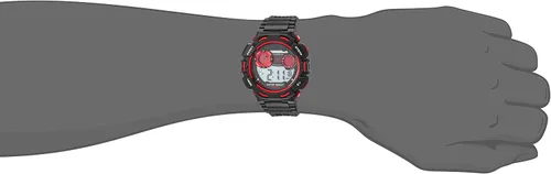 Miniatura 3 de Tienda Essentials Reloj cronógrafo digital con correa de resina negra para hombre
