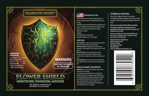 Miniatura 9 de Humboldts Secret Flower Shield Spray para el cuidado de plantas para aplicación y mantenimiento foliar de rutina Fórmula derivada naturalmente a
