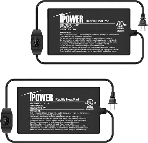 Miniatura 13 de iPower Almohadilla de calor para reptiles de 6 x 8 pulgadas, 8 W, calentador de terrario para animales pequeños