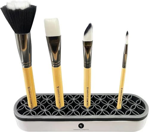 Miniatura 7 de Narrative Cosmetics Portaescobillas de silicona vertical con esquinas redondas - Negro
