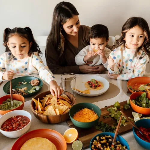 Miniatura 7 de Nook Theory Juego de 8 platos reutilizables de paja de trigo - Platos de cena no tóxicos y sin plástico para niños y adultos, plato ligero