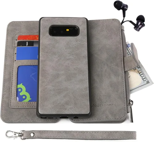 Miniatura 14 de MODOS LOGICOS Funda para Samsung Galaxy Note 8, [Cartera desmontable Folio] [2 en 1] [Almacenamiento de efectivo con cremallera]