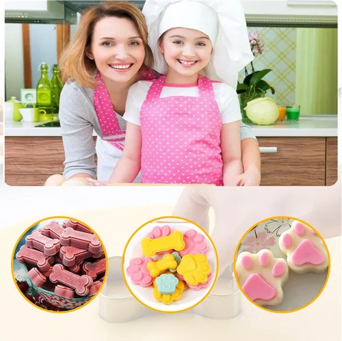 Miniatura 4 de Moldes de silicona para hielo con forma de pata de perro y hueso, moldes antiadherentes de silicona de grado alimenticio para chocolate, dulces