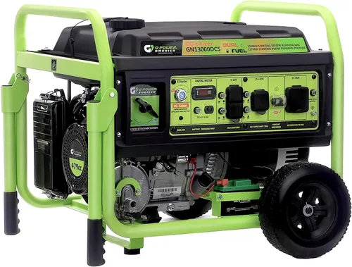 Miniatura 14 de Green-Power America Generador de gasolina GPD5000W, Verde/Negro