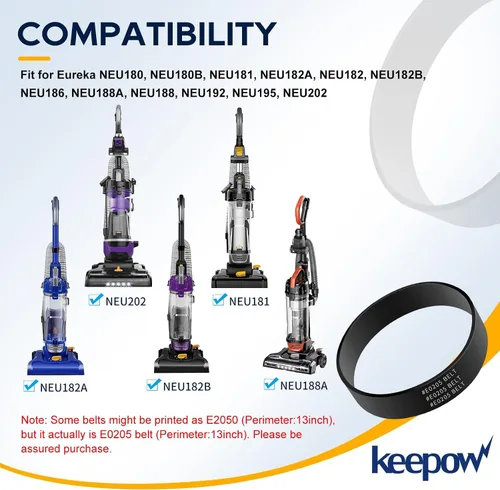 Miniatura 2 de KEEPOW Paquete de 1 Correas de Aspiradora Compatibles con Eureka PowerSpeed Aspiradora Vertical sin Bolsa
