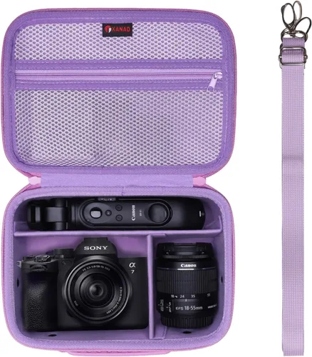 Miniatura 14 de XANAD Bolsa de cámara DSLR para cámaras sin espejo Canon EOS RebelT7/R100/R50/R6 Mark II/R50 V/R8/R10/R6 Mark III/R5 Mark II/RP SLR sin espejo