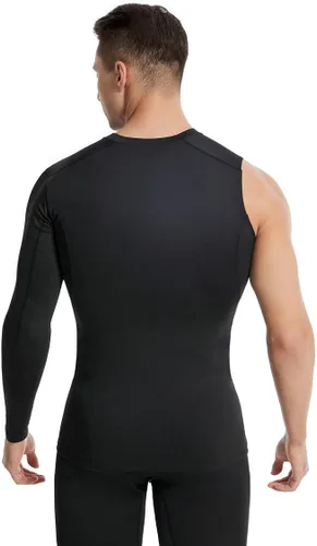 Miniatura 3 de New Compression Shirts for Men 12 Single Arm Long Sleeve Athletic Base Layer Undershirt Gear T Shirt for Workout Basketball