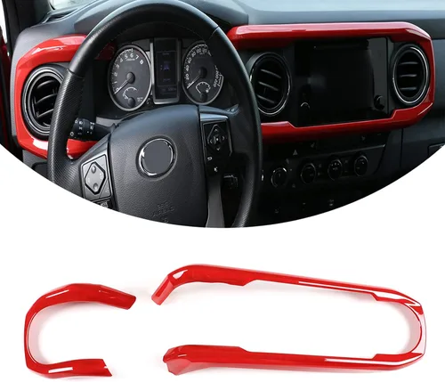 Adhesivos para tablero, consola central para automóvil, de plástico ABS, para apariencia de interior, para Toyota Tacoma 2016 2017 2018 2019 2020