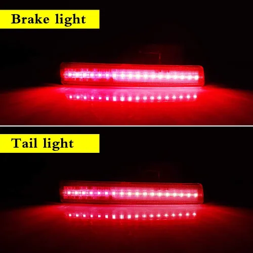 Miniatura 5 de Lente roja Parachoques trasero Reflector Luces Freno cola Señal de giro trasera Lámparas antiniebla para Cadillac SRX Chevrolet Traverse GMC Acadia