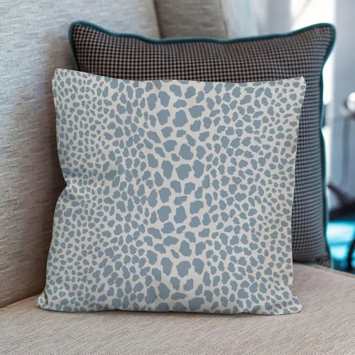 Miniatura 4 de Funda de almohada con estampado de leopardo y guepardo azul claro, funda de cojín a rayas de animales africanos, funda de almohada rústica