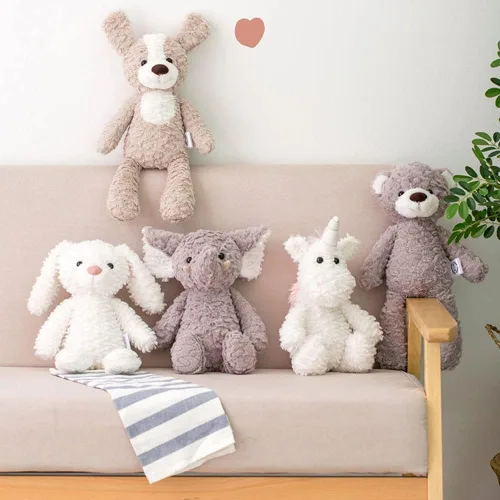 Miniatura 8 de GUDVES Juguete de peluche de animal del bosque, peluche suave de 15 pulgadas, conejo, oso, perro, unicornio, elefante, juguete de peluche