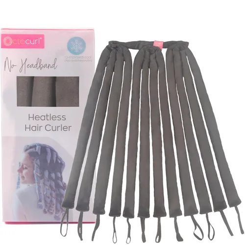 Miniatura 10 de Octocurl Rizador de pelo sin calor sin diadema, suave envoltura rizadora de pulpo para rizos nocturnos, espiral, suelto, ondas de playa, peinado sin