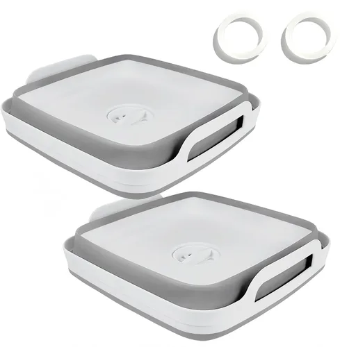 Miniatura 10 de GIMWA Lavabo plegable para biberones, contenedor portátil de 2.4 galones para fregadero de campamento de caravana, tina de cocina que ahorra espacio