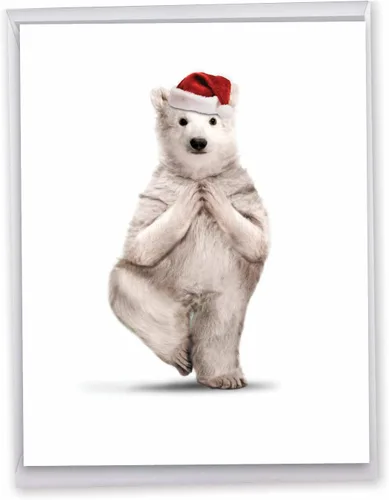Miniatura 10 de The Best Card Company - Tarjeta de Navidad de animales grandes para hombres y mujeres (8.5 x 11 pulgadas) - Adorable tarjeta de notas de vacaciones