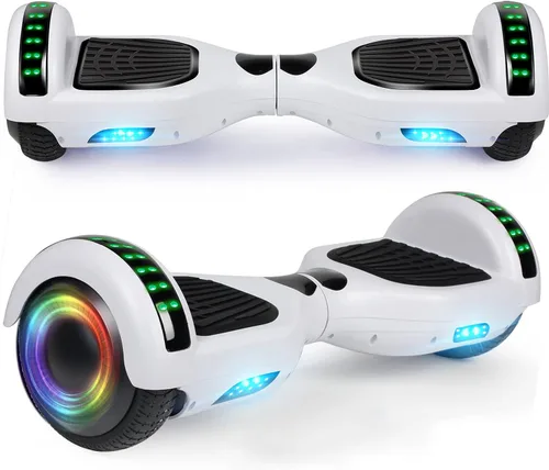 LIEAGLE Hoverboard - Patineta autoequilibrante de 16.5 cm, 6.5 pulgadas, con ruedas Bluetooth, luces LED, para niños y adultos