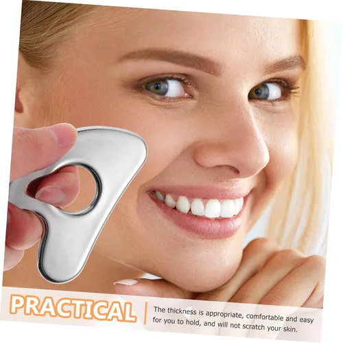 Miniatura 6 de Beavorty Tabla de raspado de metal, accesorio de masaje, raspador facial para el hogar, masajeador de cuello, hombro, brazo, raspador de pies