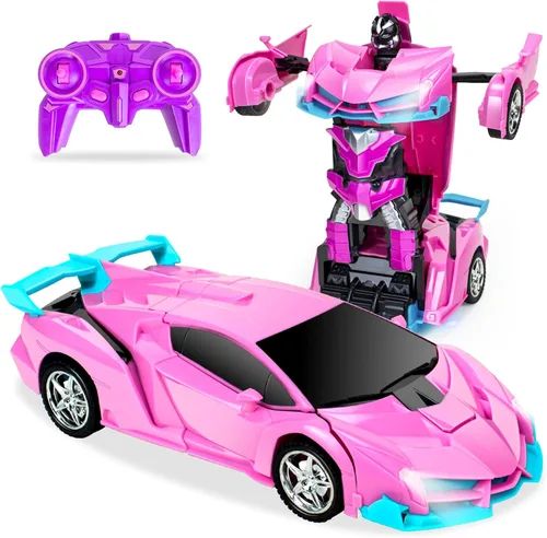 Miniatura 8 de Transform - Juguetes de Coches a Control Remoto para Niños y Niñas de 3, 4, 5, 6, 7, 8+ Años - Coche RC 1:18 Robot de Transformación con Deformación