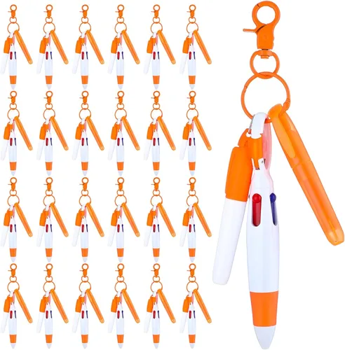 Miniatura 7 de Sherr 25 juegos de bolígrafos retráctiles para enfermeras con mini resaltador, marcador permanente, llavero, clip para porta credenciales