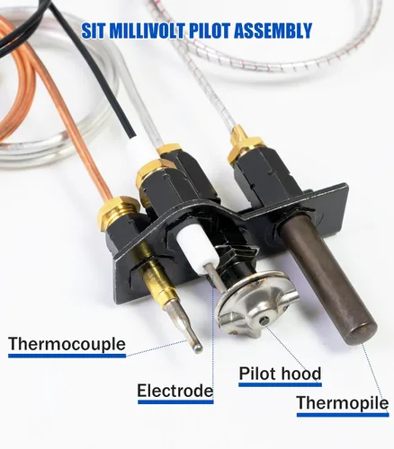 Miniatura 4 de 69L17 Conjunto de Piloto para Chimenea de Gas Natural, Reemplaza 69L1701, 904405, J4117, Reemplazo de Piloto NG SIT para Chimeneas y Estufas IHP