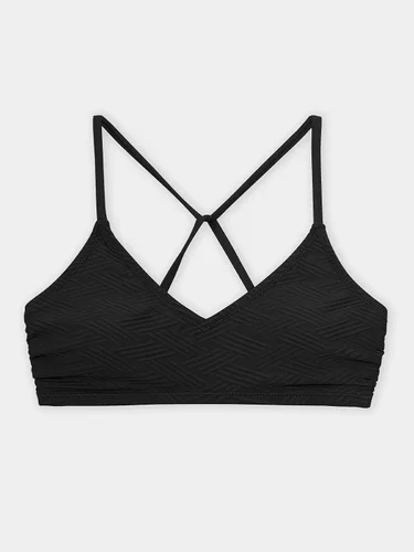 Miniatura 23 de CUPSHE - Parte superior de bikini para mujer; traje de baño superior con diseño cruzado, tirantes delgados y escote en V