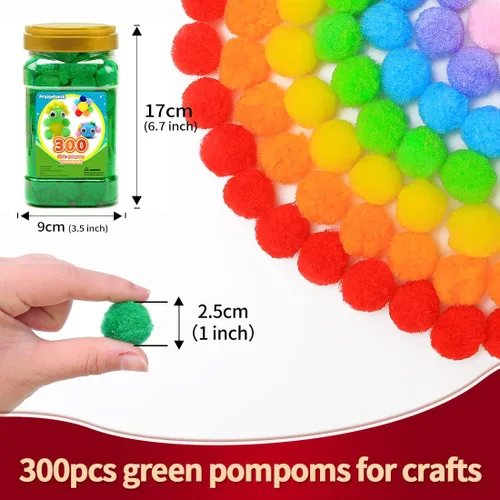 Miniatura 34 de Praisebank Pompones rojos, 90 unidades, 1.5 pulgadas, perfectos para artes y manualidades