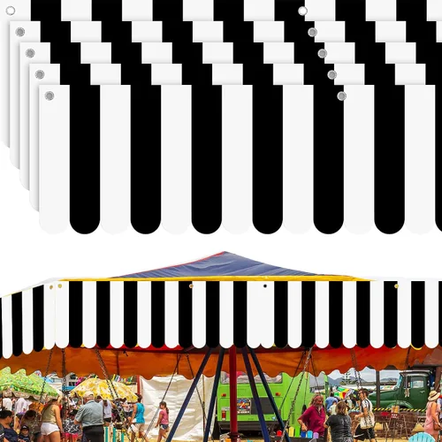Miniatura 19 de Preboun 3 piezas de decoración de toldo de carnaval, tienda de campaña de circo, decoraciones colgantes de carnaval, pancarta de concesión, toldo
