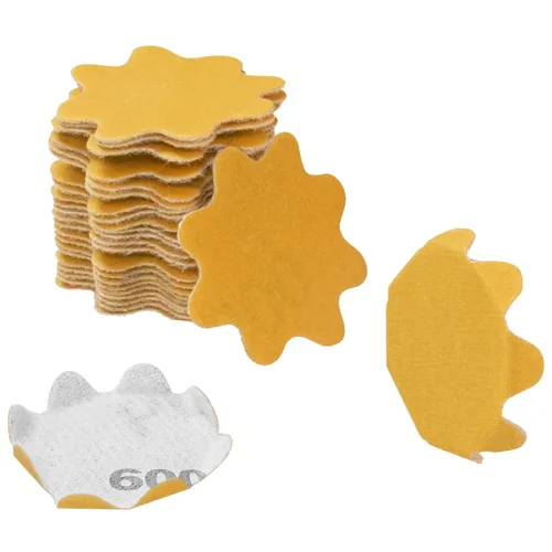 Miniatura 23 de Keystone Flex Edge Gold - Discos de lijado de gancho y bucle de 1 pulgada, papel de arena ondulado para lijadoras de cuencos y accesorios de lijado