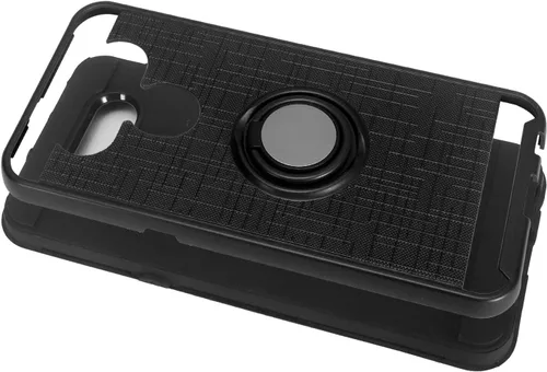 Miniatura 2 de Para LG K51, LG Reflect (LM-K500) - Funda híbrida con soporte de anillo - RS2 Negro