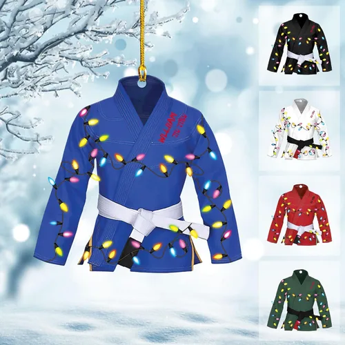 Miniatura 2 de Adorno de Jiu Jitsu personalizado, regalo para Navidad 2025, hombres y mujeres, equipo de Jiu Jitsu, adornos de Jiu Jitsu brasileño para Navidad