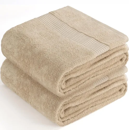 Miniatura 6 de Cotton Paradise Juego de 2 toallas turcas de 100 % algodón, suaves, absorbentes, de secado rápido, juego de 2 toallas de baño de 35 x 70 pulgadas