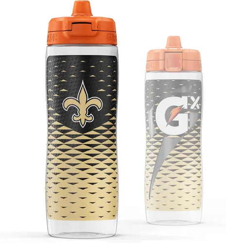 Miniatura 12 de Gatorade Gx NFL - Botellas antideslizantes para apretar, 30 onzas líquidas, sistema de hidratación Gx