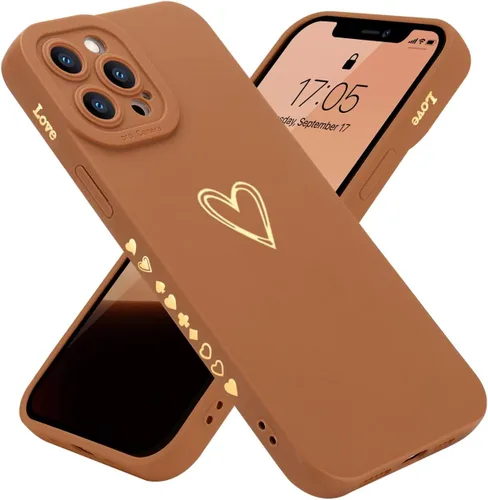 Miniatura 25 de Teageo Funda compatible con iPhone 12 Pro Max de 6.7 pulgadas para mujeres y niñas, bonito corazón de lujo