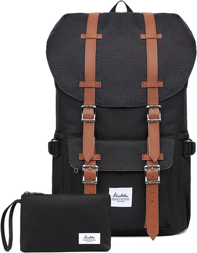 Miniatura 23 de Mochila para laptop Kaukko, senderismo y campamentos, mochila universitaria grande casual, mochila de hombro con capacidad para una laptop y Nailon