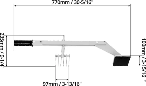 Miniatura 6 de QWORK Barra de palanca de abolladuras, kit de extractor de abolladuras portátil de aleación de aluminio, extractor de abolladuras de 6 garras